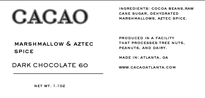 MARSHMALLOW | AZTEC SPICE-60% DARK CHOCOLATE BAR