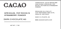 SPRINKLES | POP ROCKS | STRAWBERRY POWDER 60% DARK CHOCOLATE BAR