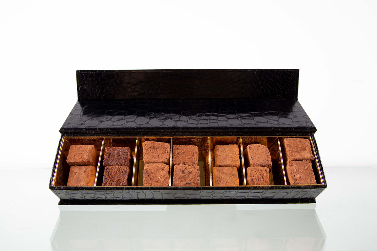 PAVE Chocolate Box- 14 Piece Croc Embossed Box